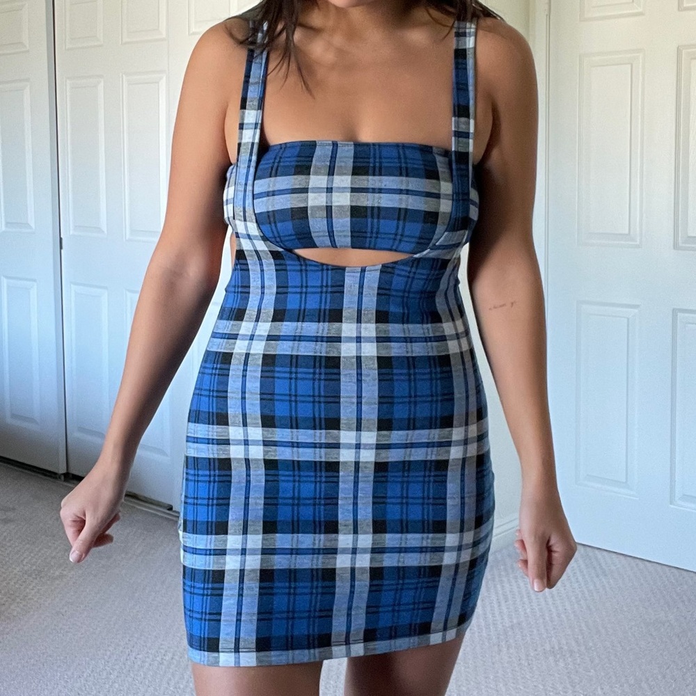 Motel 2-piece plaid mini dress